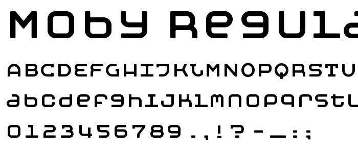 Moby regular font